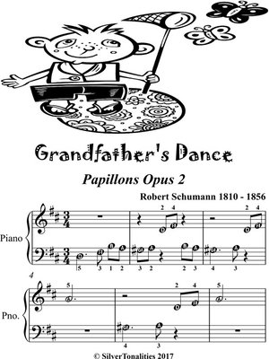 cover image of Grandfather's Dance Papillons Opus 2 Beginner Piano Sheet Music
